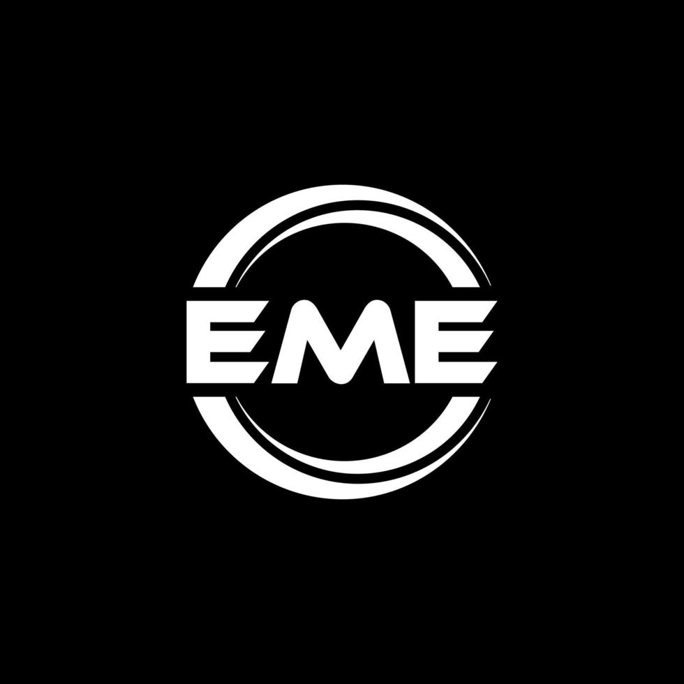 Eme-Brief-Logo-Design in Abbildung. Vektorlogo, Kalligrafie-Designs für Logo, Poster, Einladung usw. vektor