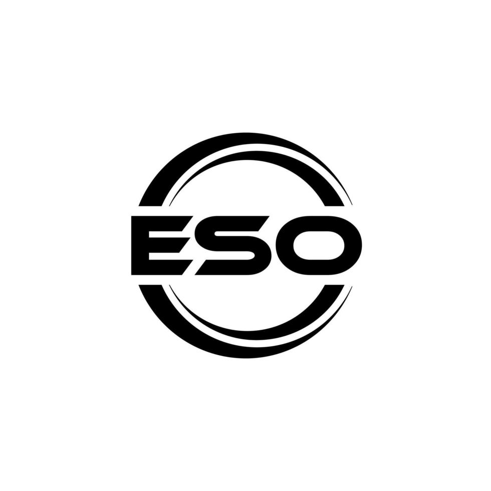 eso-brief-logo-design in der illustration. Vektorlogo, Kalligrafie-Designs für Logo, Poster, Einladung usw. vektor