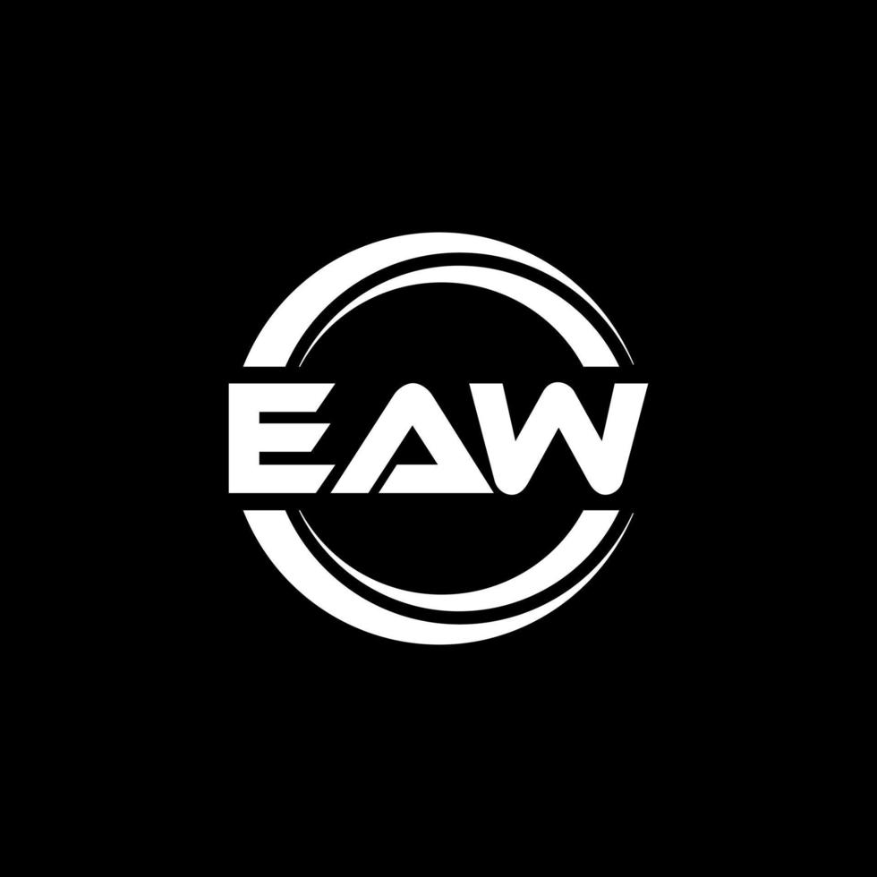 eaw brev logotyp design i illustration. vektor logotyp, kalligrafi mönster för logotyp, affisch, inbjudan, etc.