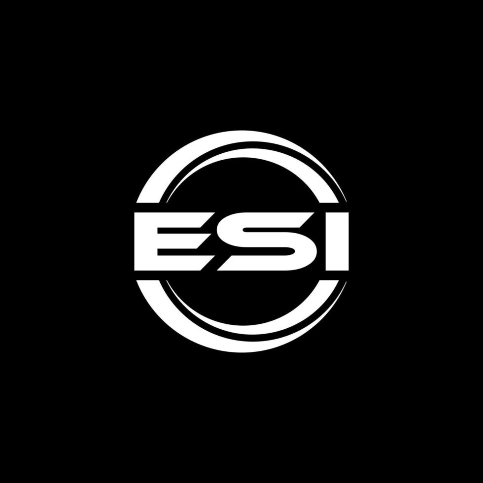 esi brev logotyp design i illustration. vektor logotyp, kalligrafi mönster för logotyp, affisch, inbjudan, etc.