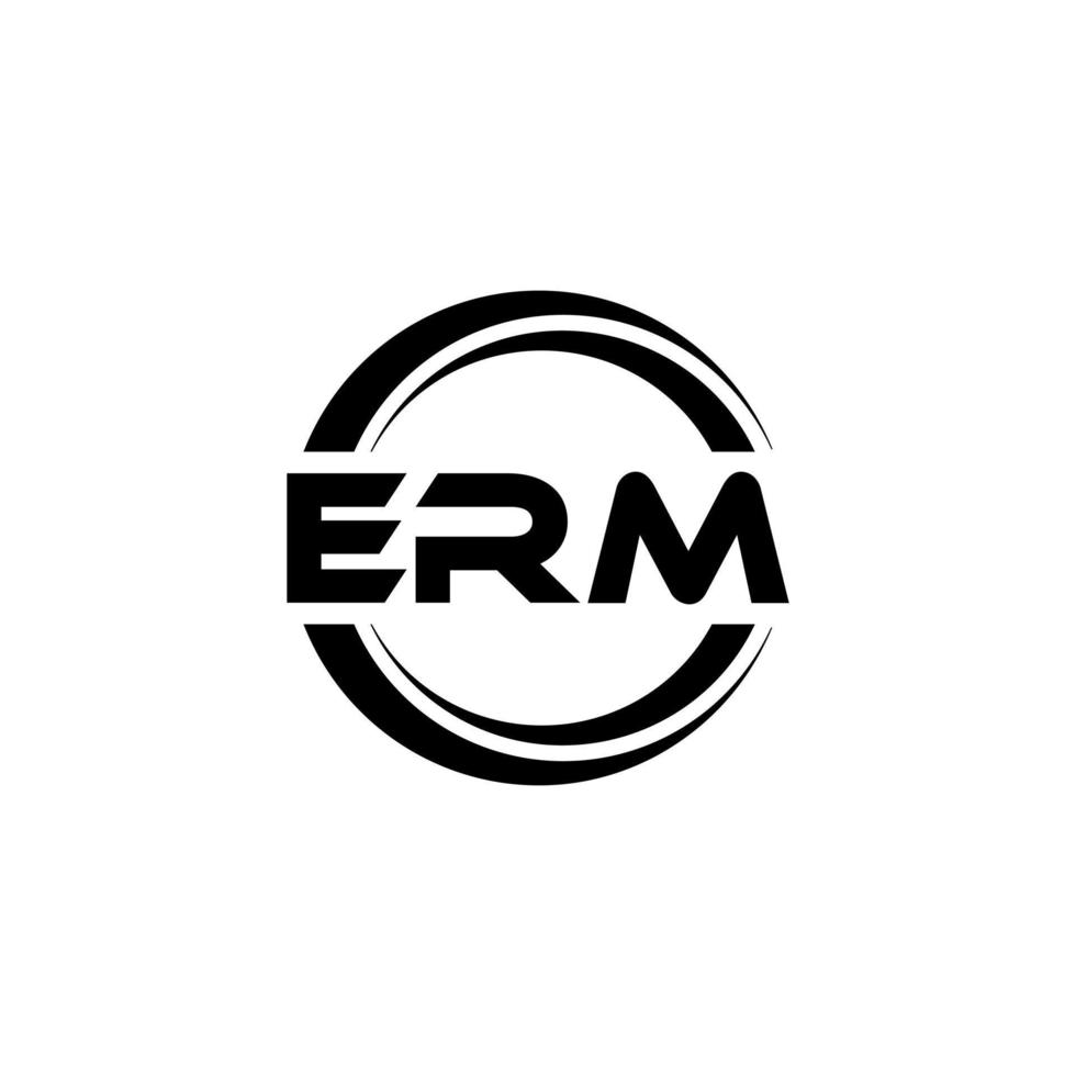 erm brev logotyp design i illustration. vektor logotyp, kalligrafi mönster för logotyp, affisch, inbjudan, etc.