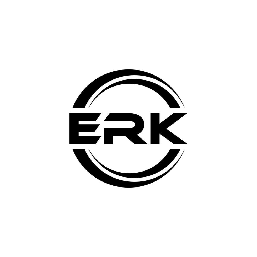 erk brev logotyp design i illustration. vektor logotyp, kalligrafi mönster för logotyp, affisch, inbjudan, etc.