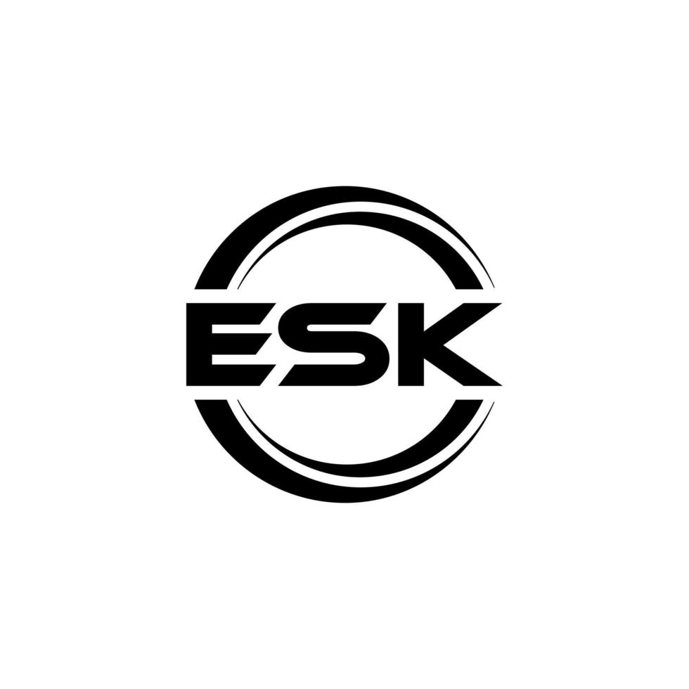 Esk-Brief-Logo-Design in Abbildung. Vektorlogo, Kalligrafie-Designs für Logo, Poster, Einladung usw. vektor