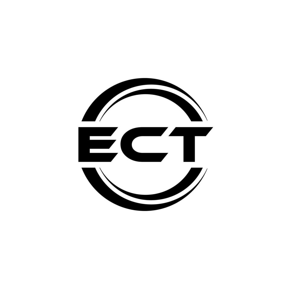 ect brev logotyp design i illustration. vektor logotyp, kalligrafi mönster för logotyp, affisch, inbjudan, etc.