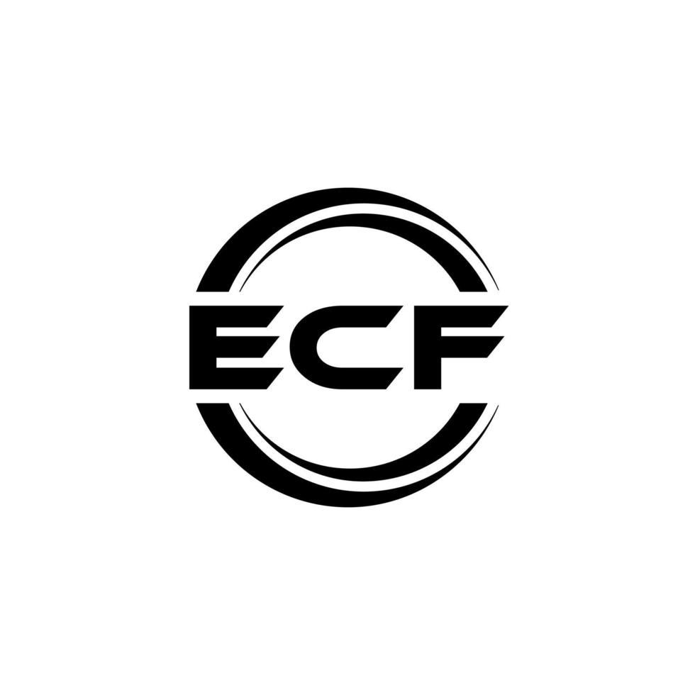 Ecf-Brief-Logo-Design in Abbildung. Vektorlogo, Kalligrafie-Designs für Logo, Poster, Einladung usw. vektor