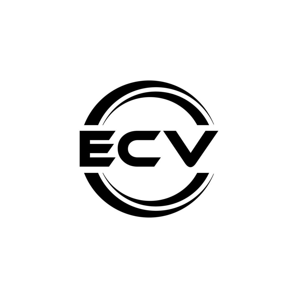 Ecv-Brief-Logo-Design in Abbildung. Vektorlogo, Kalligrafie-Designs für Logo, Poster, Einladung usw. vektor