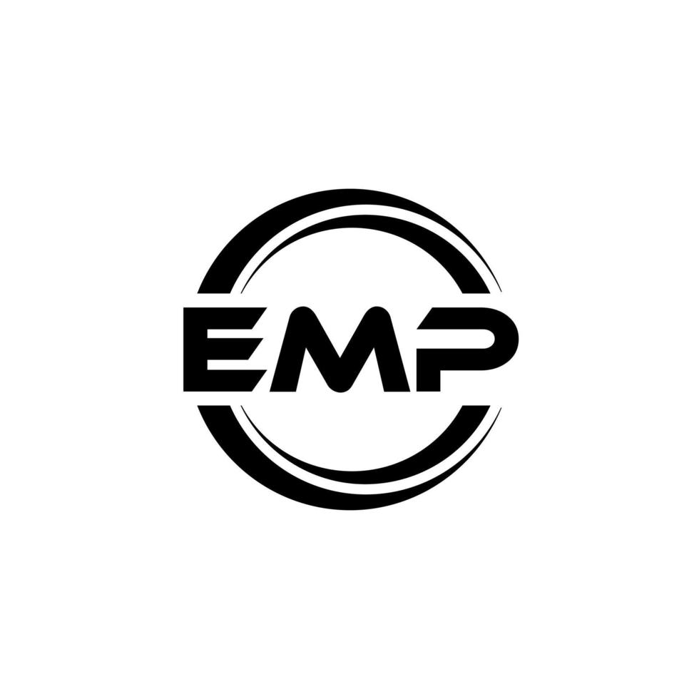 emp brev logotyp design i illustration. vektor logotyp, kalligrafi mönster för logotyp, affisch, inbjudan, etc.