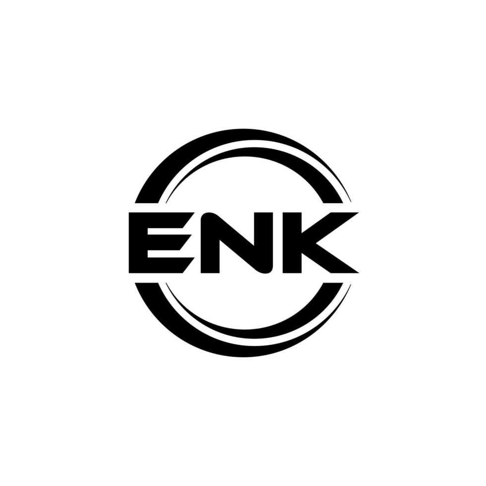 enk-Buchstaben-Logo-Design in Abbildung. Vektorlogo, Kalligrafie-Designs für Logo, Poster, Einladung usw. vektor