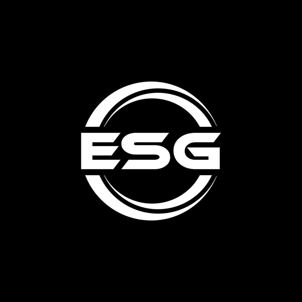 esg brev logotyp design i illustration. vektor logotyp, kalligrafi mönster för logotyp, affisch, inbjudan, etc.