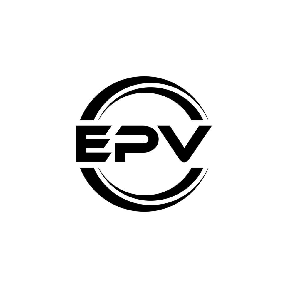 epv brev logotyp design i illustration. vektor logotyp, kalligrafi mönster för logotyp, affisch, inbjudan, etc.