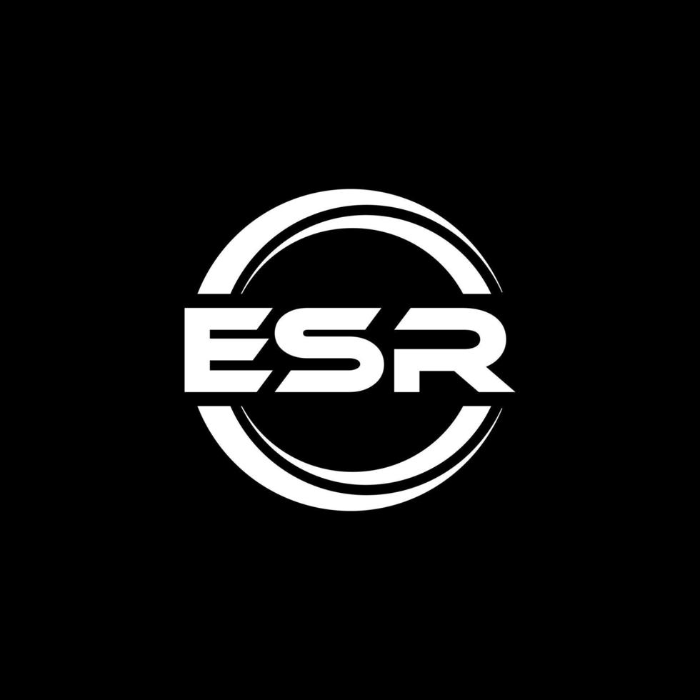 esr brev logotyp design i illustration. vektor logotyp, kalligrafi mönster för logotyp, affisch, inbjudan, etc.