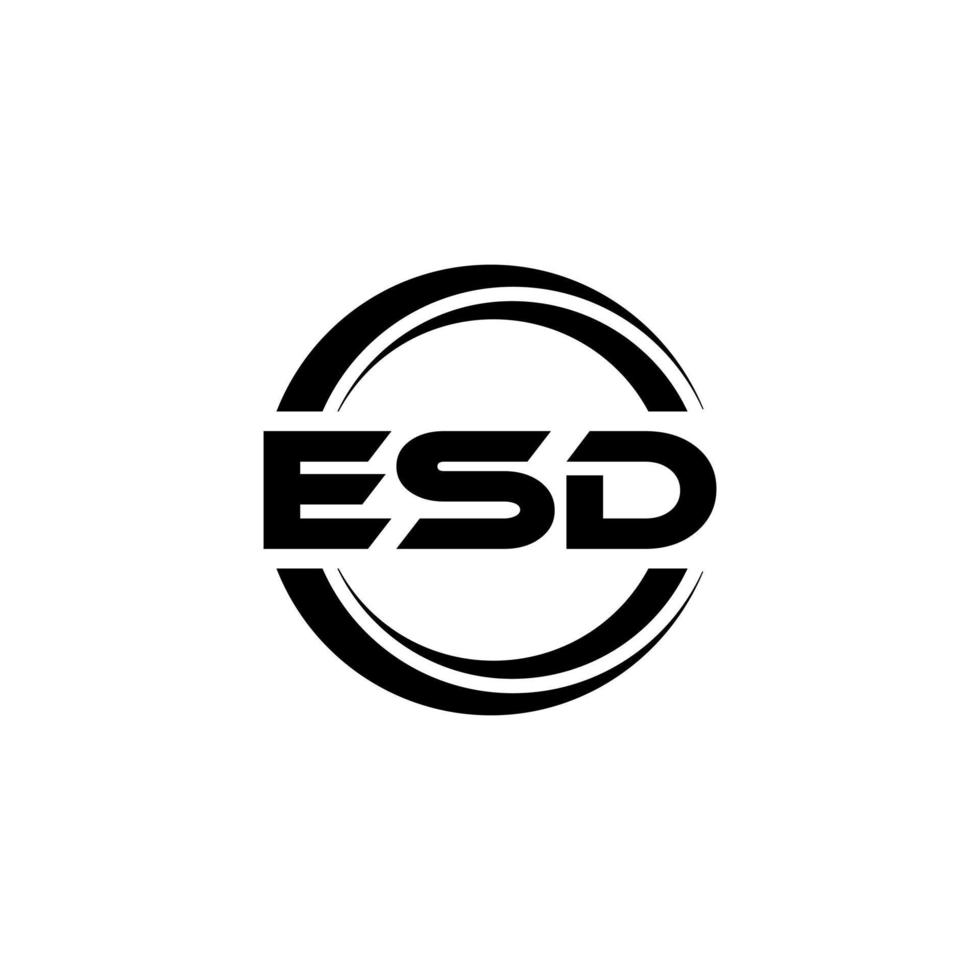 ESD-Brief-Logo-Design in Abbildung. Vektorlogo, Kalligrafie-Designs für Logo, Poster, Einladung usw. vektor