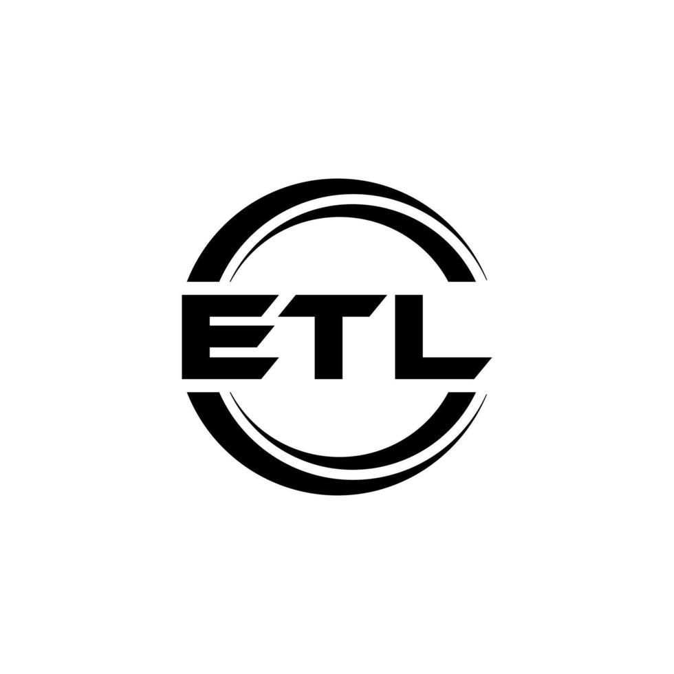 ETL-Brief-Logo-Design in Abbildung. Vektorlogo, Kalligrafie-Designs für Logo, Poster, Einladung usw. vektor