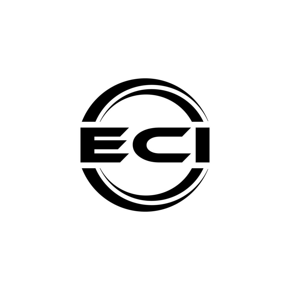 eci brev logotyp design i illustration. vektor logotyp, kalligrafi mönster för logotyp, affisch, inbjudan, etc.