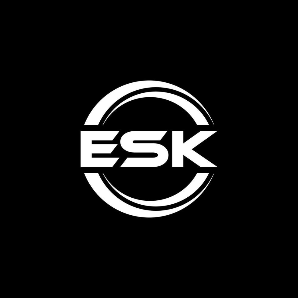 esk brev logotyp design i illustration. vektor logotyp, kalligrafi mönster för logotyp, affisch, inbjudan, etc.