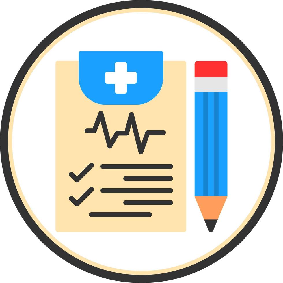 Diagnose-Vektor-Icon-Design vektor