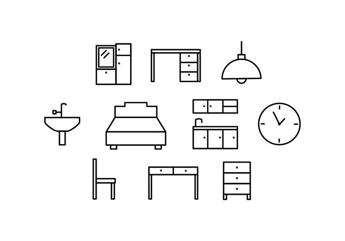 Free Furniture Line Icon Vektor