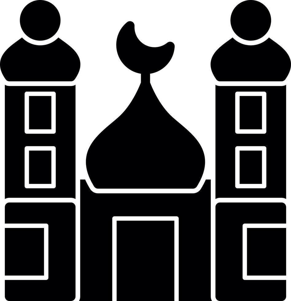 kleine Moschee-Vektor-Icon-Design vektor