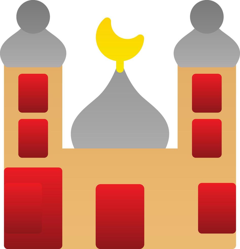 kleine Moschee-Vektor-Icon-Design vektor