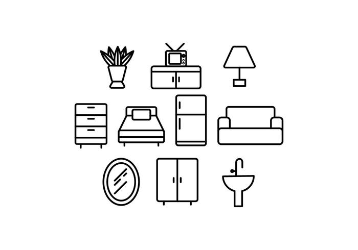 Free Furniture Line Icon Vektor