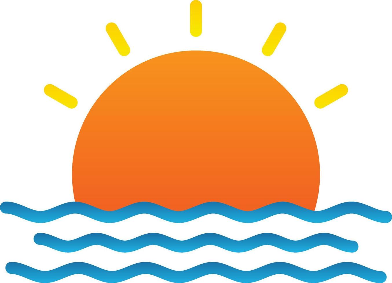 Sonnenaufgang-Vektor-Icon-Design vektor