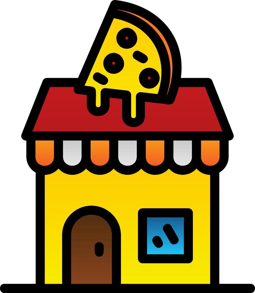 Pizza-Shop-Vektor-Icon-Design vektor