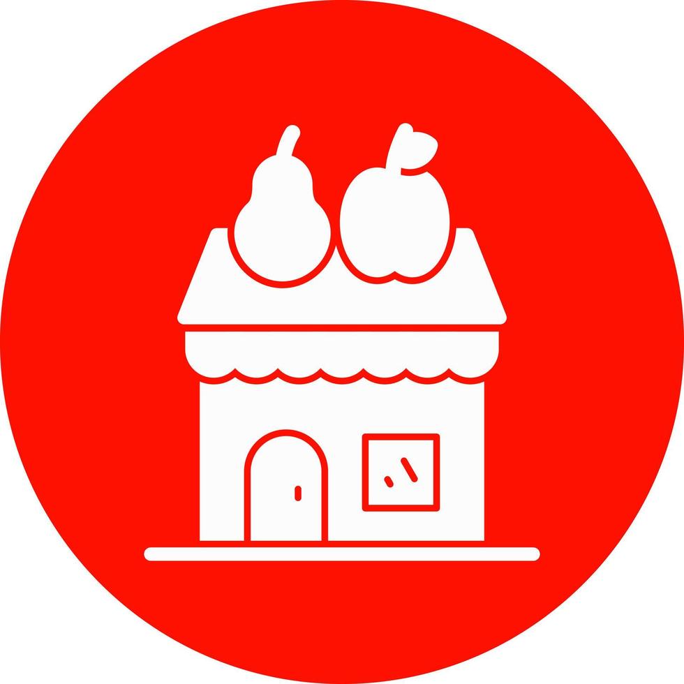 Obst-Shop-Vektor-Icon-Design vektor