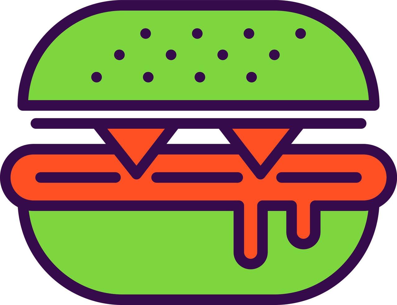 Burger-Vektor-Icon-Design vektor