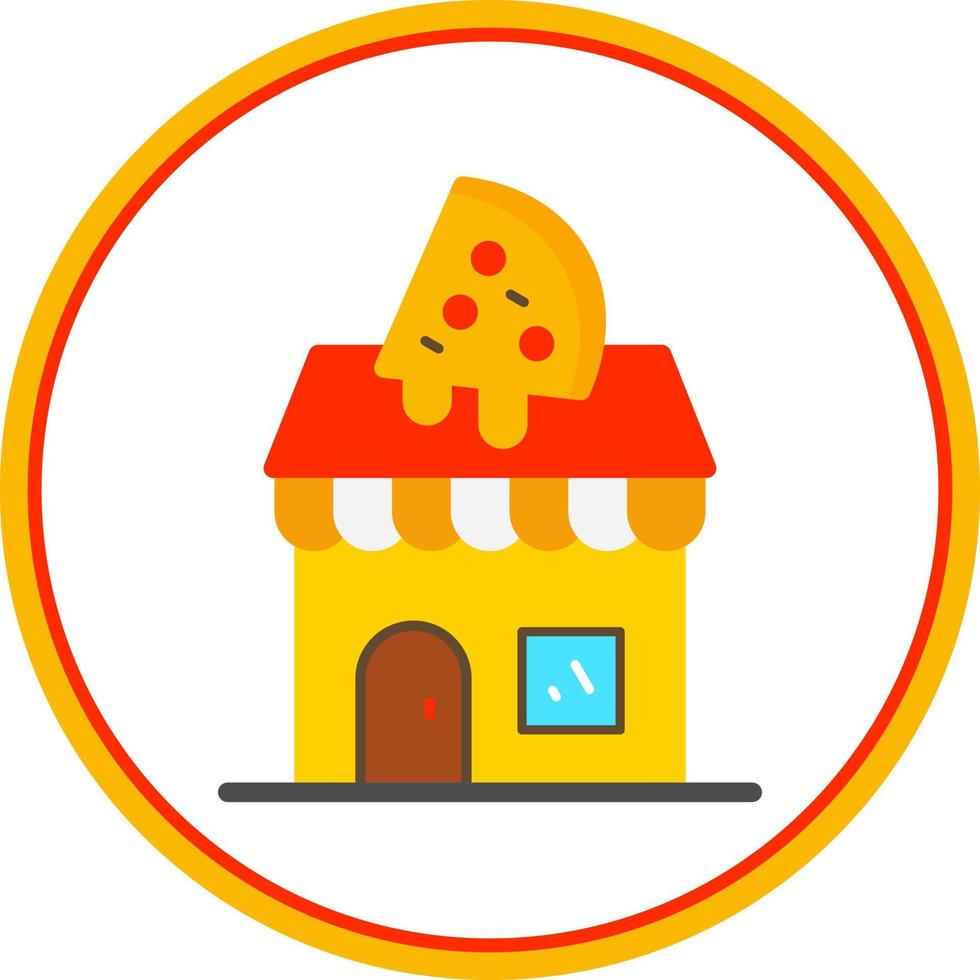 Pizza-Shop-Vektor-Icon-Design vektor