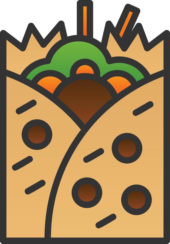 burrito vektor ikon design