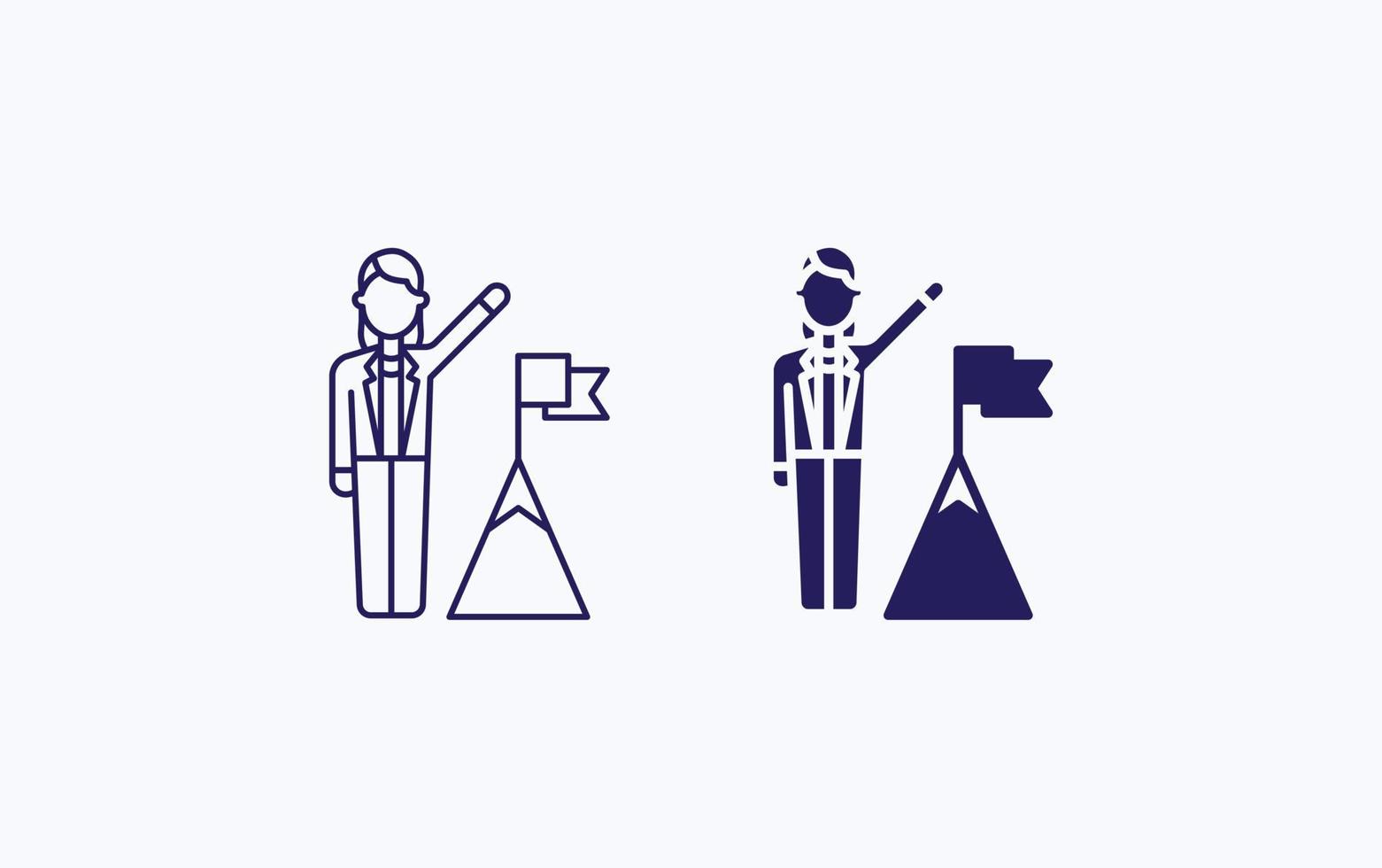 Business-Frauen-Erfolg-Flag-Vektor-Illustration-Symbol vektor