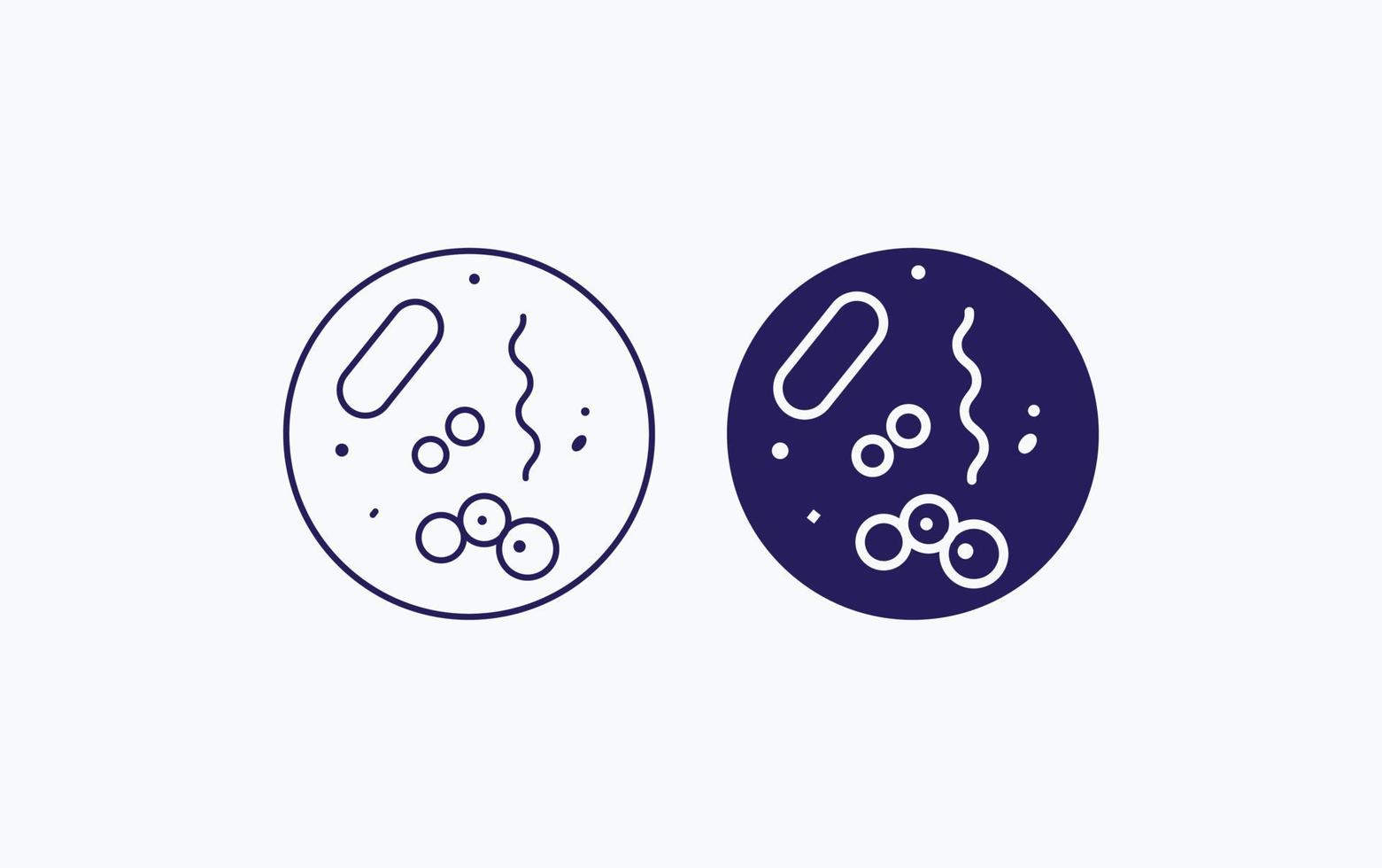 bakterie och virus vektor illustration ikon
