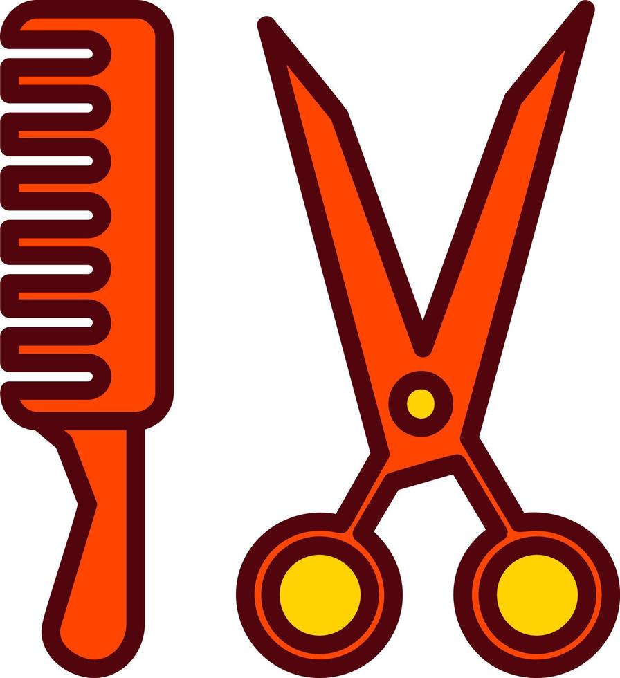 Vektorsymbol für Friseurwerkzeuge vektor