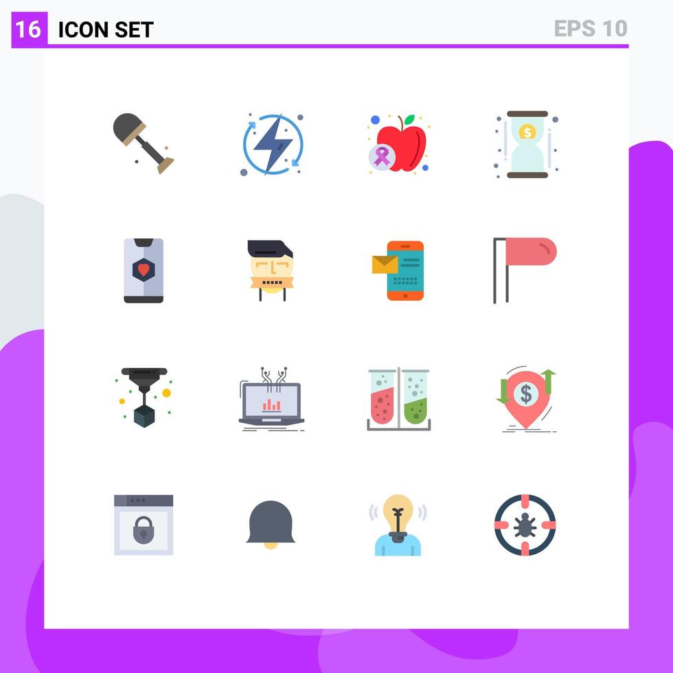 stock vektor ikon packa av 16 linje tecken och symboler för app timer förnybar timglas mat redigerbar packa av kreativ vektor design element