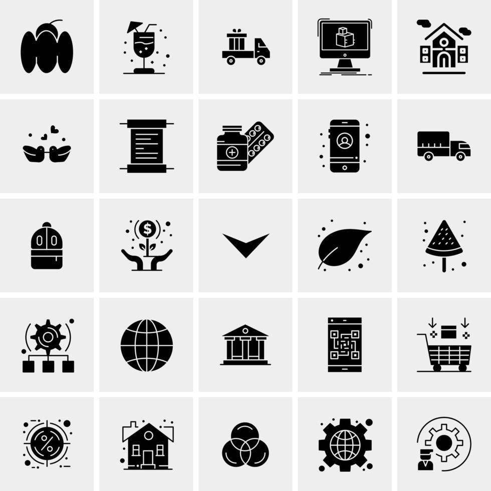 25 universelle Business-Icons Vektor kreative Icon-Illustration zur Verwendung in Web- und Mobilprojekten