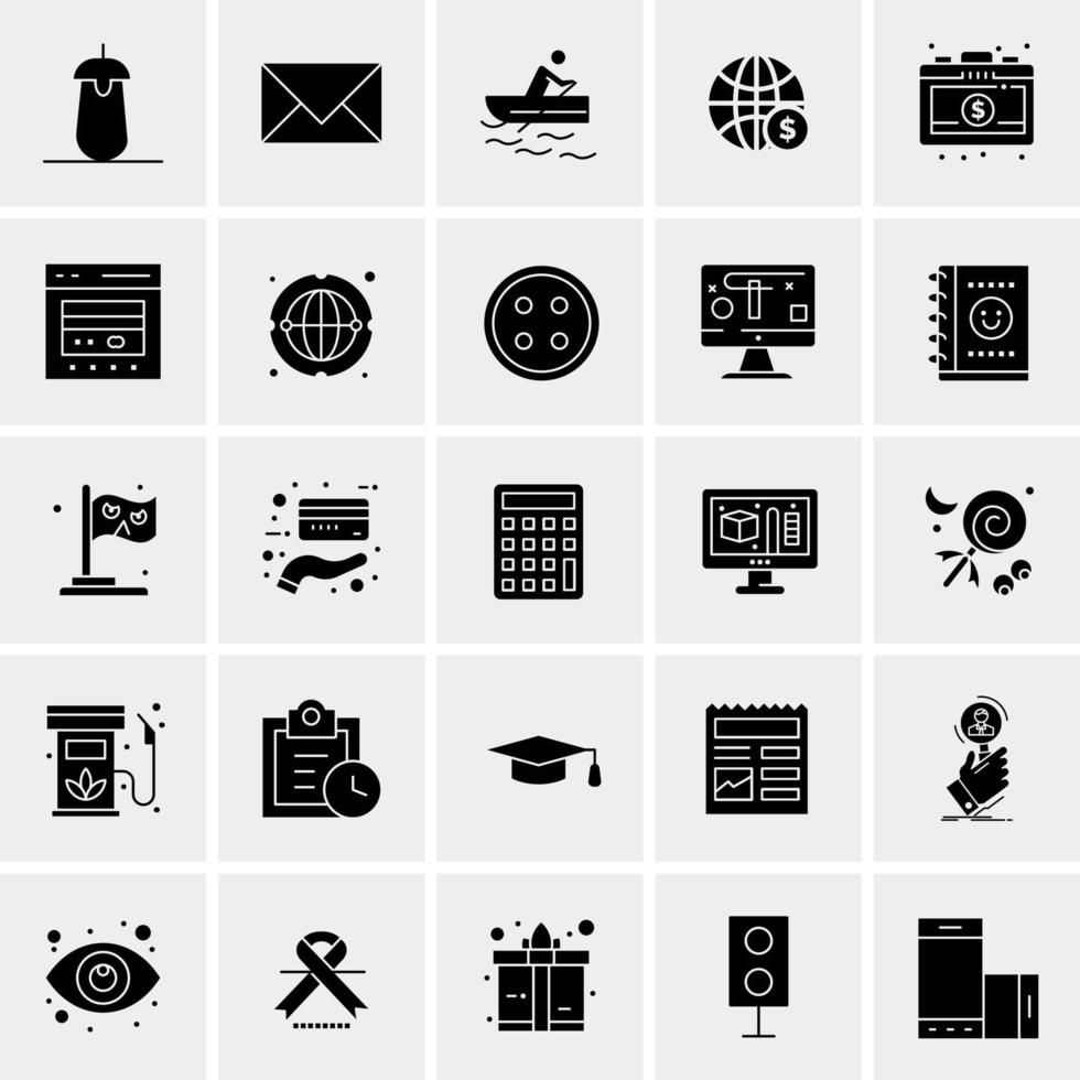 25 universelle Business-Icons Vektor kreative Icon-Illustration zur Verwendung in Web- und Mobilprojekten