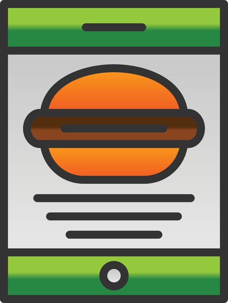 Vektor-Icon-Design für Lebensmittelanwendungen vektor