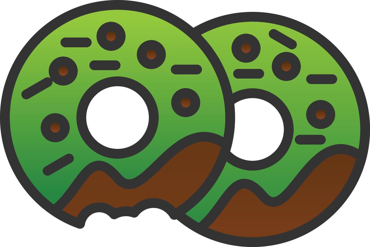 Donuts-Vektor-Icon-Design vektor