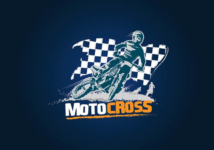 Motocross logotyp illustration vektor