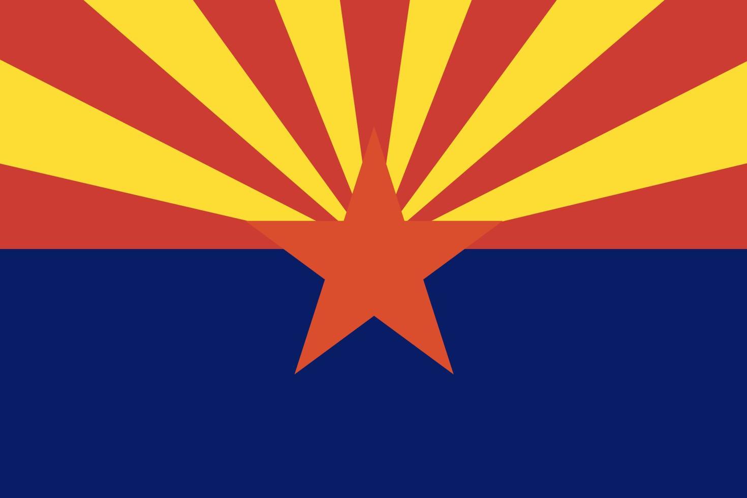 Arizona-Flagge. offizielle Farben und Proportionen. vektor