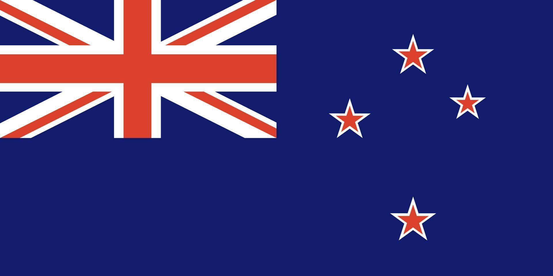 Neuseeland-Flagge. offizielle Farben und Proportionen. vektor