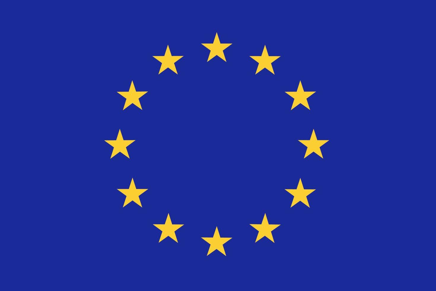 Flagge der Europäischen Union. offizielle Farben und Proportionen. Flagge von Europa. vektor