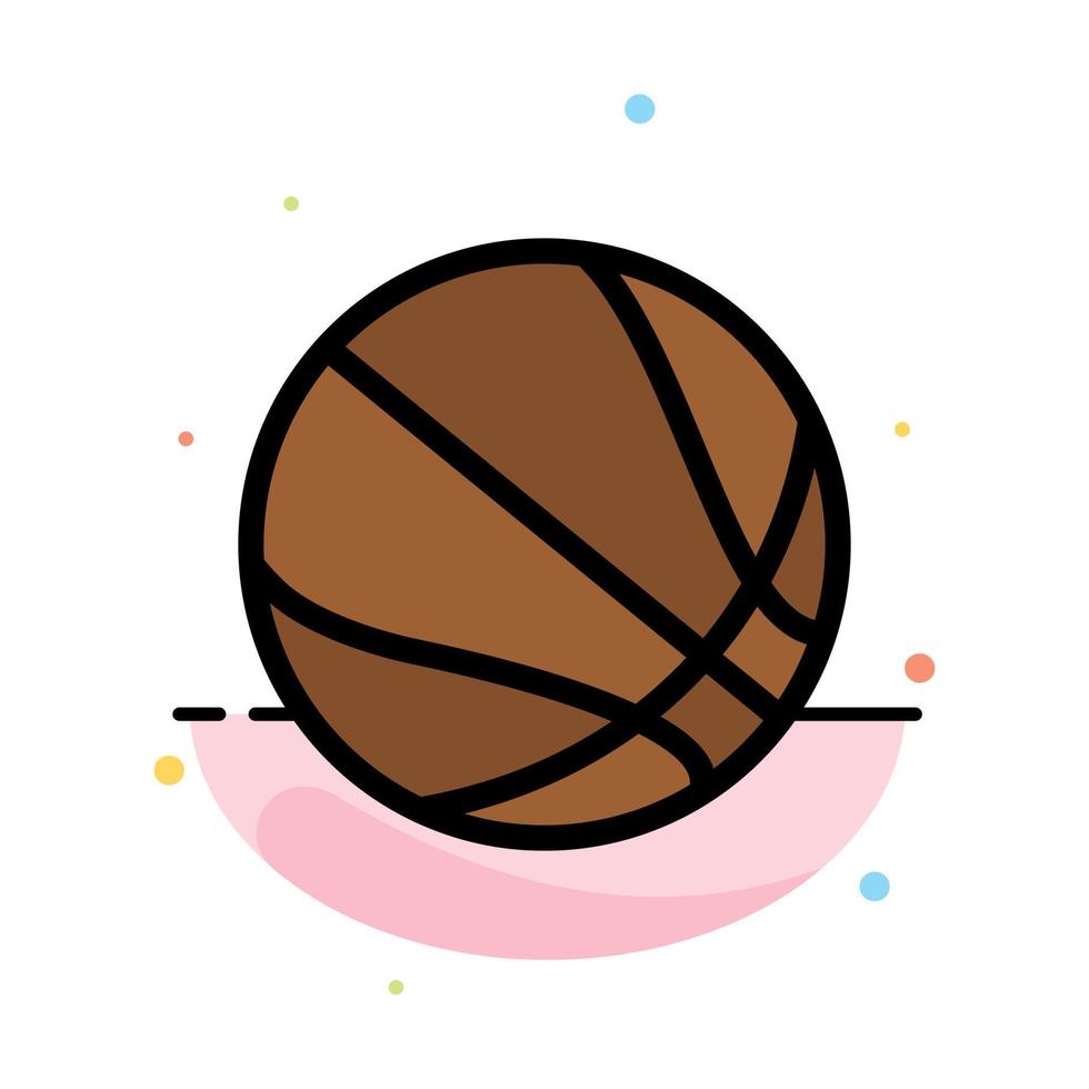 Bildung Ball Basketball abstrakte flache Farbsymbolvorlage vektor