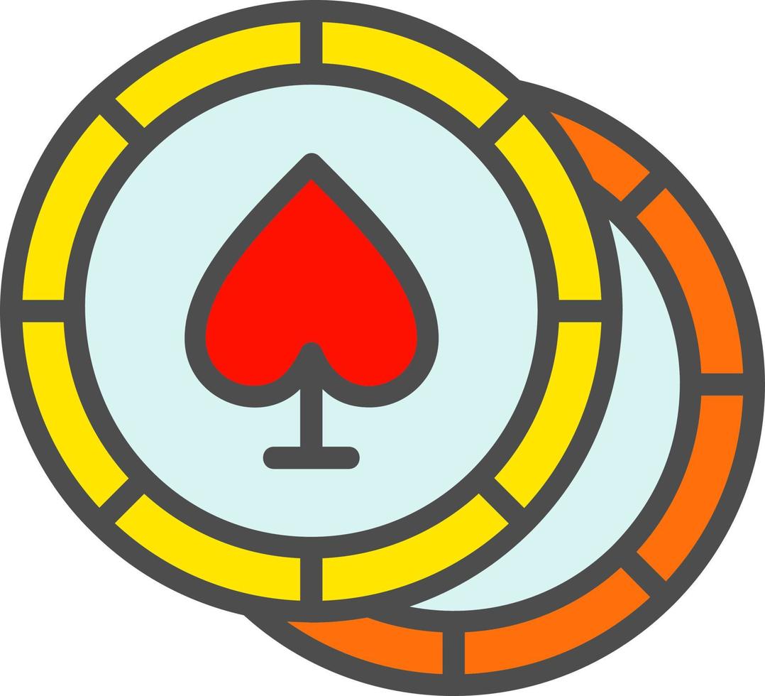 Vektorsymbol für Pokerchips vektor