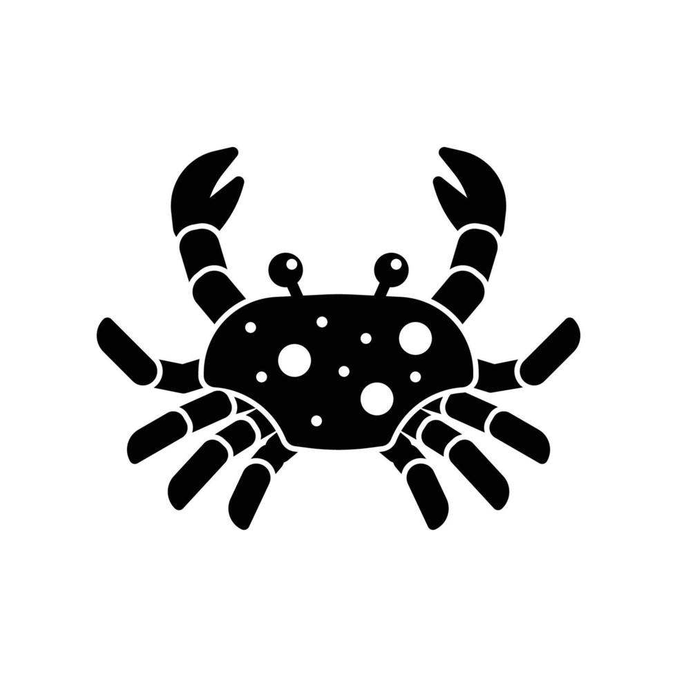 krabba ikon för skaldjur eller hav djur- vektor