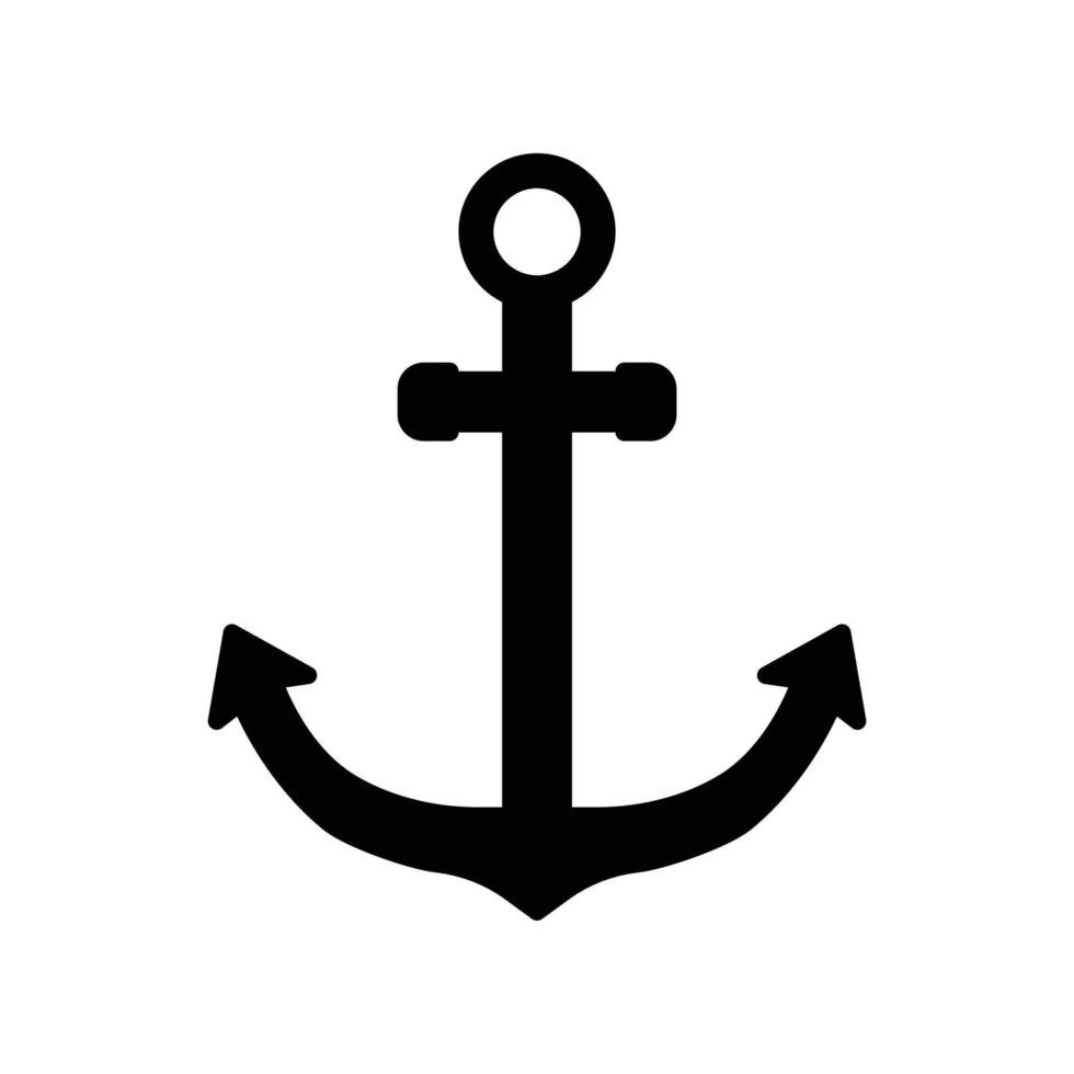 Ankersymbol für Marine- oder Kreuzfahrtschiffe vektor
