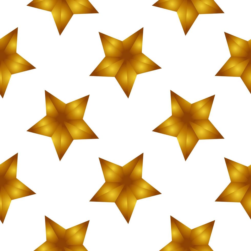 gyllene stjärna bakgrund sömlös mönster vektor
