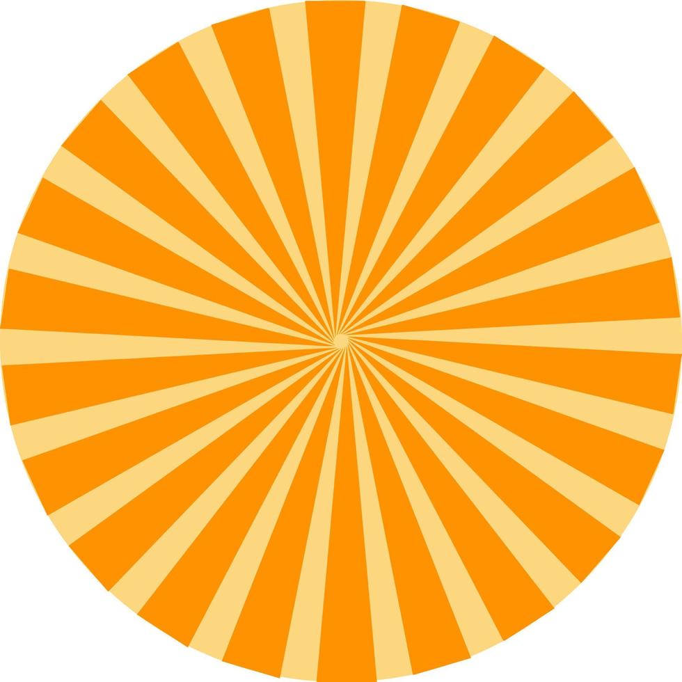 retro orange Sol brust horisontell vektor