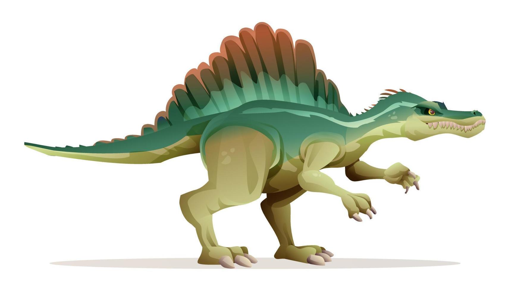 spinosaurus dinosaurie vektor illustration isolerat på vit bakgrund