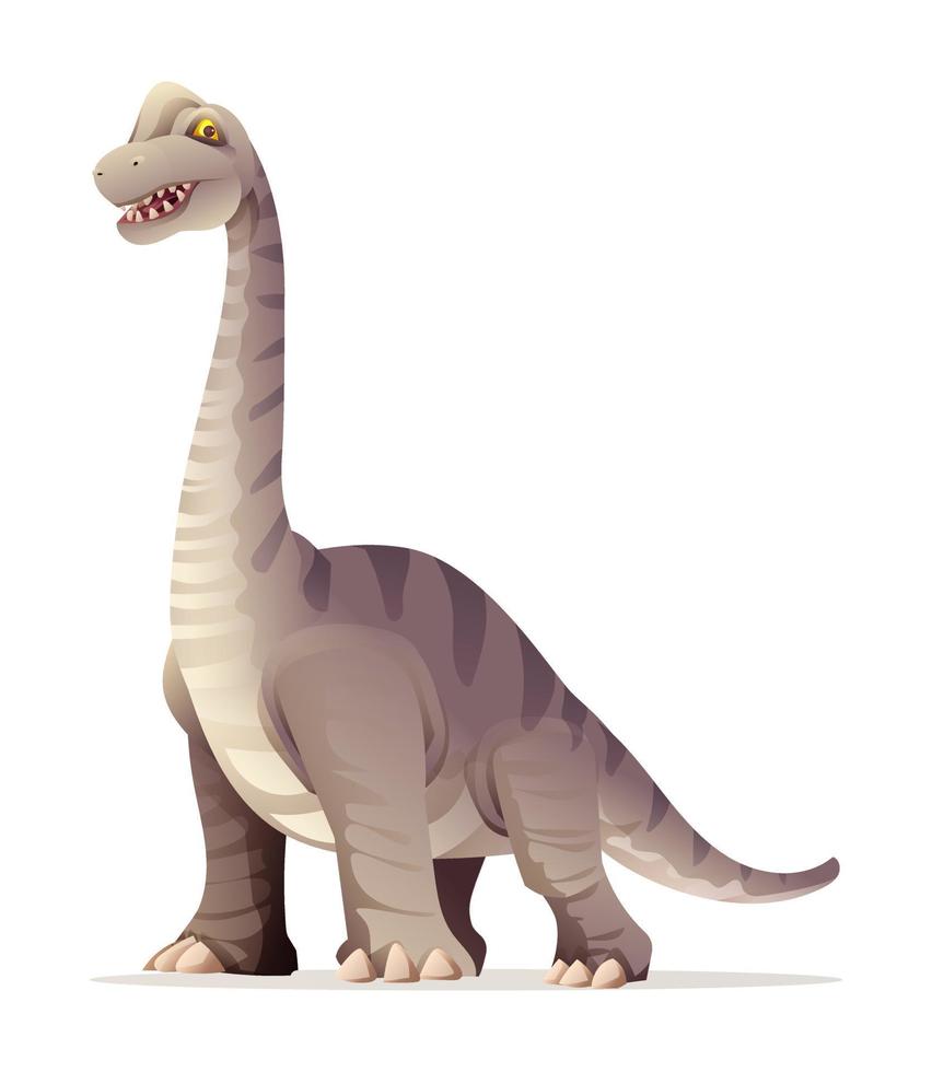 brontosaurus dinosaurie vektor illustration isolerat på vit bakgrund